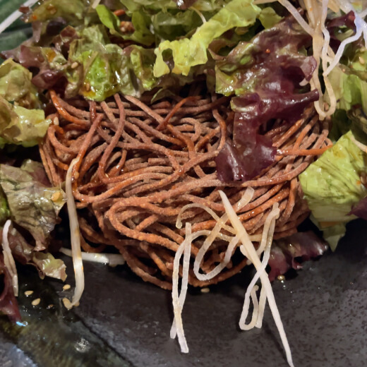 味奈登庵　揚げそばサラダup